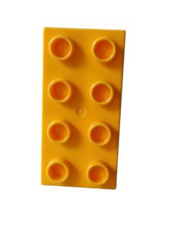Lego Duplo plate Basic 2x4 thick (40666) Bright Light Orange