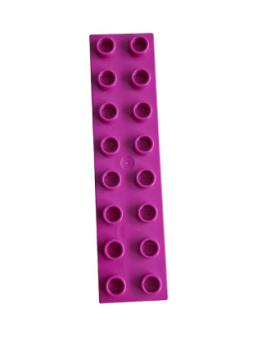 Lego Duplo Platte Basic 2x8 dick (44524) Magenta