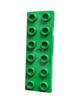 Lego Duplo Platte Basic 2x6 dick (98233) hellgrün