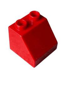 Duplo, roof tile 2 x 2 x 1, 1/2 slope 45 (6474) red