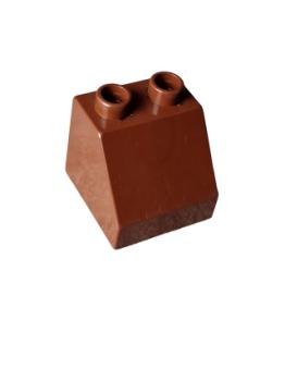 Duplo, roof tile 2 x 2 x 1, 1/2 slope 45 (6474) red brown