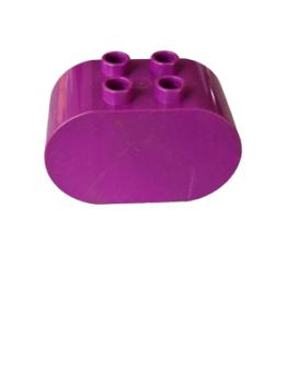 Lego Duplo, brick 2 x 4 x 2 Rounded ends (4198) purple