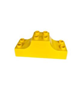 Lego Duplo construction brick 2 x 6 x 2 arc inverted double (4197) yellow