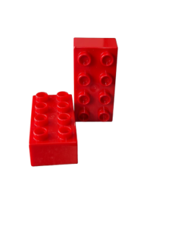 Lego Duplo Basic Bau Stein 2x4 (3011) rot