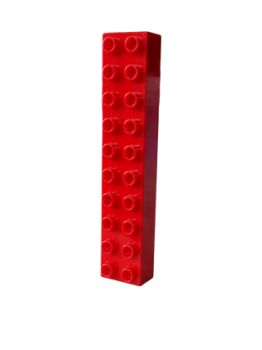 Lego Duplo Basic Building Brick 2x10 (2291) red