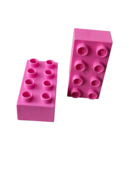 Lego Duplo Basic Bau Stein 2x4 (3011) dunkel rosa