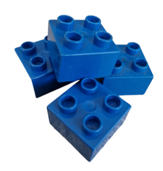 Lego Duplo brick 2x2 (3437) blue