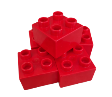 Lego Duplo brick 2x2  (3437) red