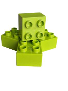 Lego Duplo brick Basic 2x2 (3437) Lime
