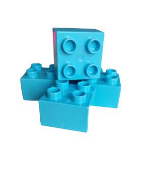 Lego Duplo Stein Basic 2x2 (3437) mittleres Azurblau