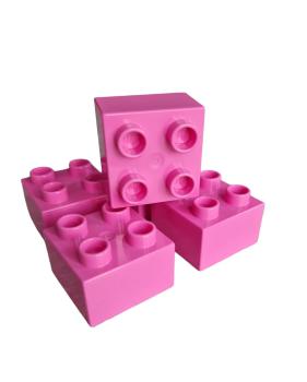 Lego Duplo Stein Basic 2x2 (3437) Dunkel Rosa