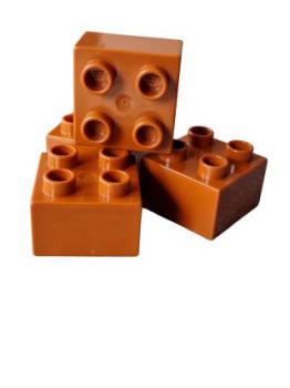 Lego Duplo Stein Basic 2x2  (3437)dunkel Orange