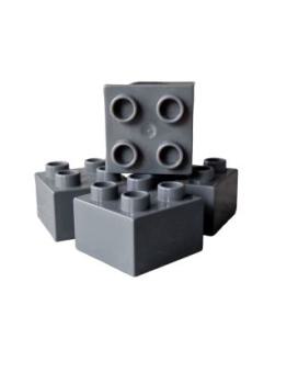 Lego Duplo Stein Basic 2x2  (3437) dunkel grau