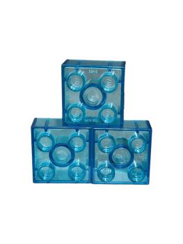 Lego Duplo Stein Basic 2x2 (3437) Transparent blau