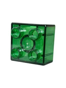 Lego Duplo Stein Basic 2x2  (3437) transparent grün