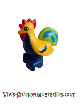 Lego Duplo Chicken, Rooster, Two Feet with Lime Tail (bb0852pb01)