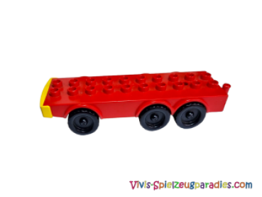 Lego Duplo Truck Base mit sechs Rädern und 2 x 10 Stehbolzen (dup005) rot