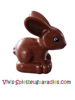 Lego Duplo bunny / rabbit (dupbunnyc01pb01) red brown