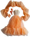 Barbie Peach Cream dress with accessories