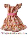 Barbie dress short pink with flowers