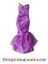 Barbie dress long purple with glitter